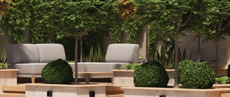 تنسيق حدائق وتصميم مساحات خارجية مع مؤسسة الباكتو للهندسة المعمارية